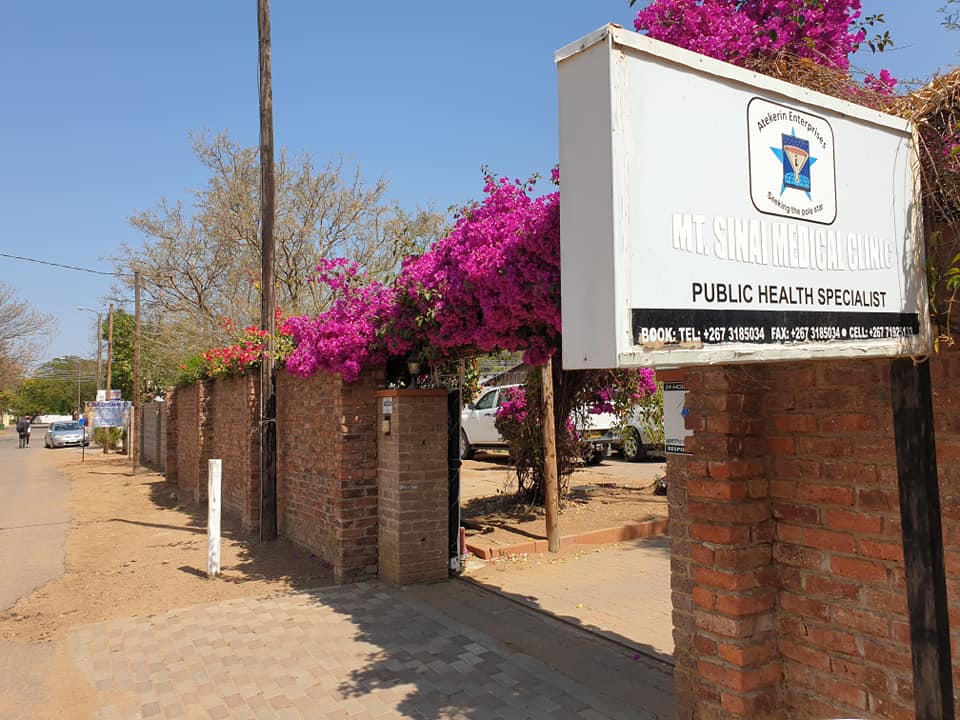 Street view of MT. Sinai Medical Clinic on Moeng Road
